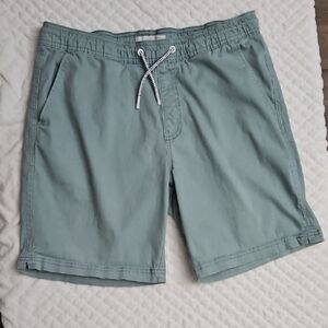 Michael Brandon Essentials Men's Large Green Pull On Elastic Drawstring Waist